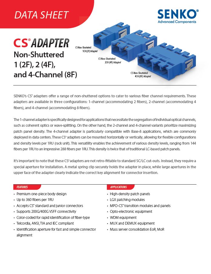 CS Standard Adapter non shuttered cover