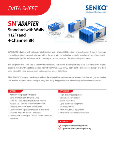 Data Sheet_SN Standard Adapter with Walls