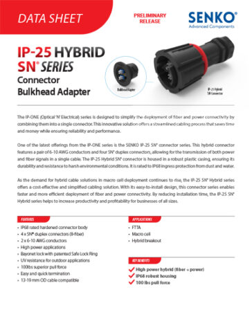 Data Sheet_IP-25 SN Series