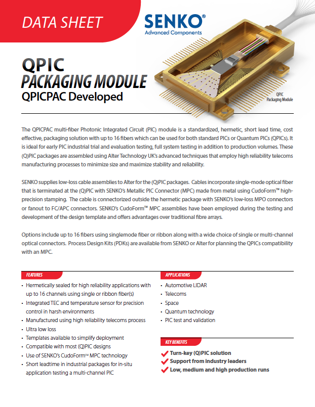 QPIC Data Sheet cover