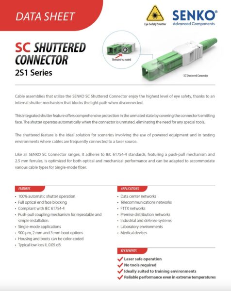 Cover SC Shuttered Connector