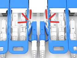 LC connectorss side by side